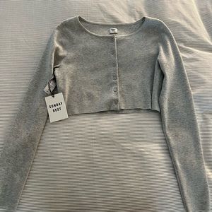 Aritzia Sunday Best Izzy Cropped Cardigan sz small NWT